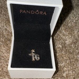 Pandora Silver '16' Charm with Star Accent